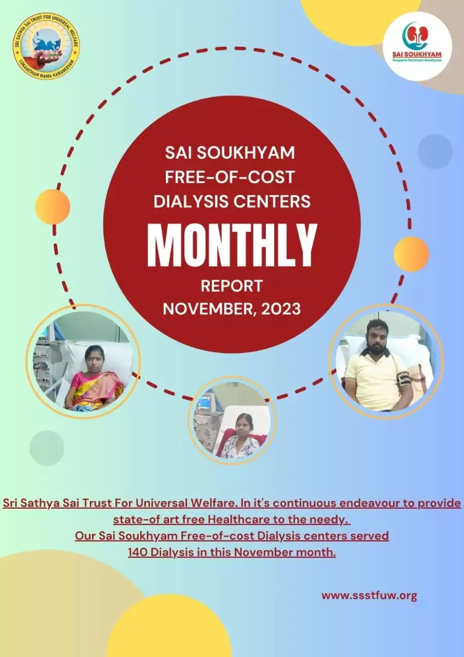 Sai Soukhyam Monthly Report